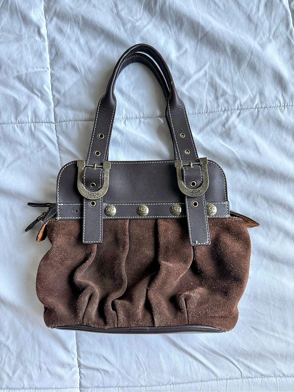 Vintage UGG Australia Brown Suede Shoulder Bag